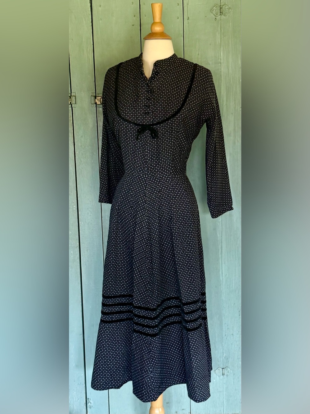 RARE-VTG 30's-40's L'Aiglon Shirtwaist Utilitarian County Day Dress ~M 29" Waist